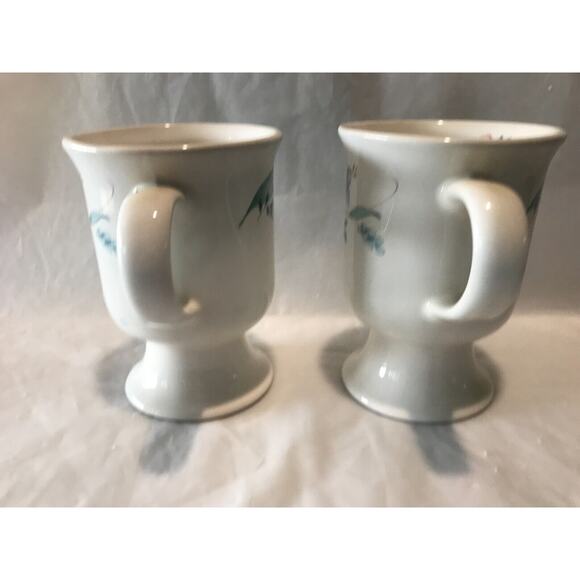 Pfaltzgraff USA, Set of 2 Footed Pedestal Tea/Coffee Mugs/Cups April Violets - Picture 9 of 9
